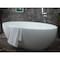 Alfi Brand 67" White Oval Solid Surface Smooth Resin Soaking Bathtub AB9941 - alternate 2